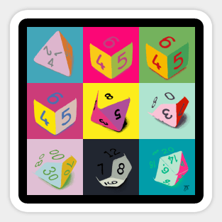 Pop Art Poly Dice Sticker